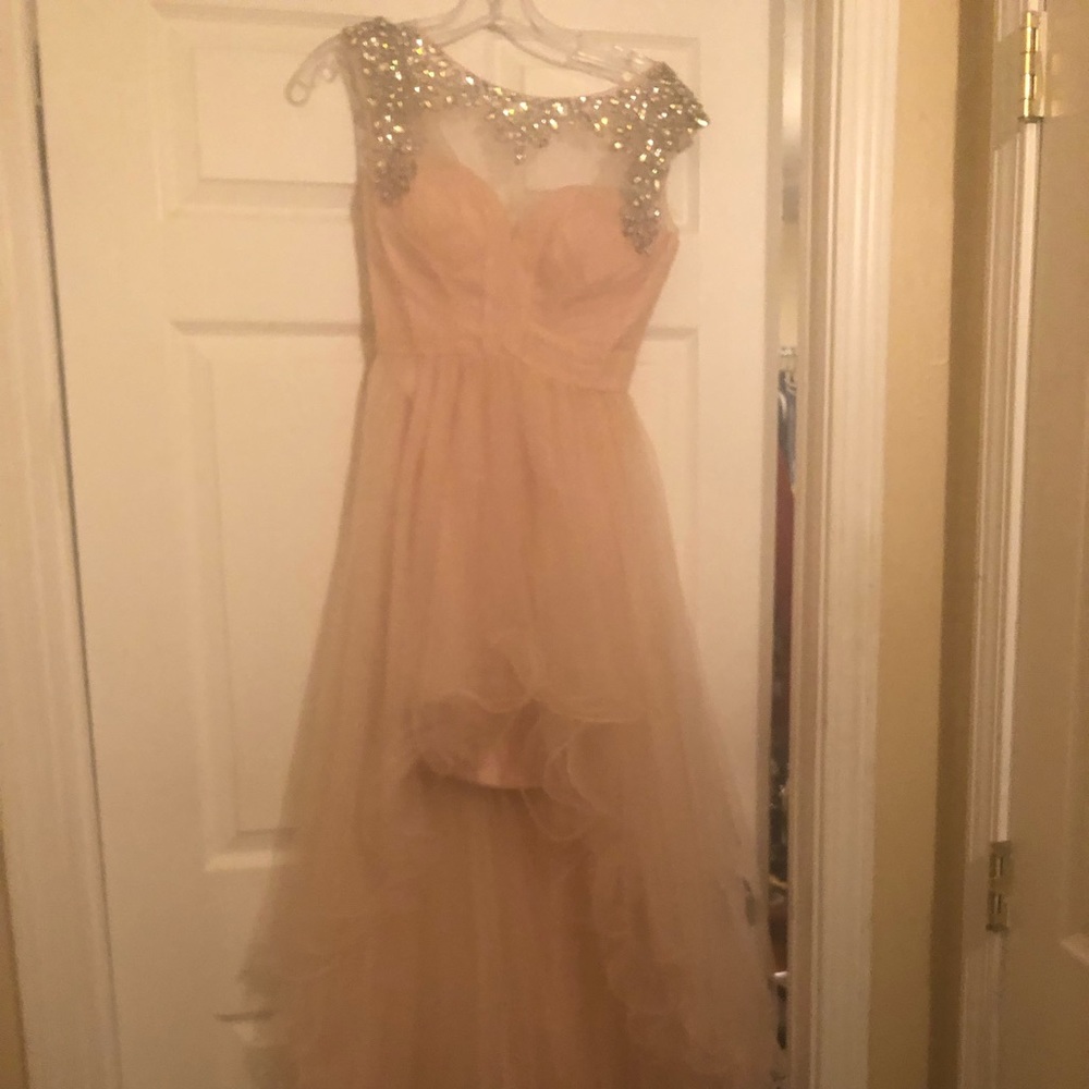 Blush pink High-Low Prom dress